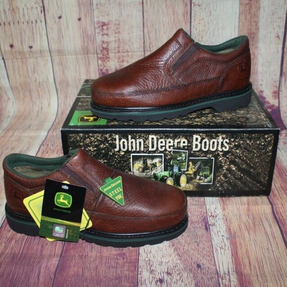✨✨JOHN DEERE MENS LOW STEEL TOE SIZE 7W JD7325 - Picture 1 of 8